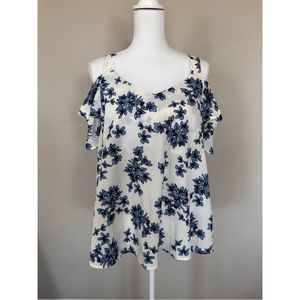 Papermoon Floral Cold Shoulder Blouse - NWOT
